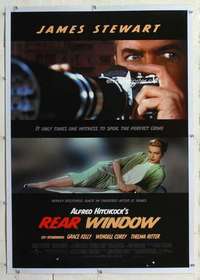 m517 REAR WINDOW linen one-sheet movie poster R2000 Hitchcock, Stewart, Kelly