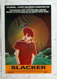 m534 SLACKER linen one-sheet movie poster '91 Richard Linklater, cool image!