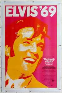 m563 TROUBLE WITH GIRLS linen one-sheet movie poster '69 Elvis Presley