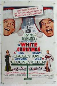 m584 WHITE CHRISTMAS linen one-sheet movie poster R61 Bing Crosby, Danny Kaye