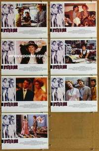 p562 PRETTY IN PINK 7 English movie lobby cards '86 Molly Ringwald