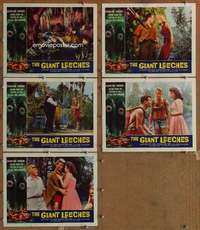 p729 ATTACK OF THE GIANT LEECHES 5 movie lobby cards '59 Roger Corman