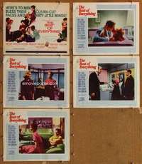 p732 BEST OF EVERYTHING 5 movie lobby cards '59 Hope Lange, Boyd