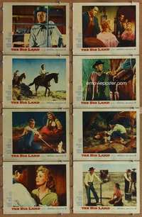 p120 BIG LAND 8 movie lobby cards '57 Alan Ladd, Virigina Mayo, O'Brien