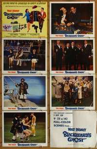 p498 BLACKBEARD'S GHOST 7 movie lobby cards '68 Walt Disney, Ustinov