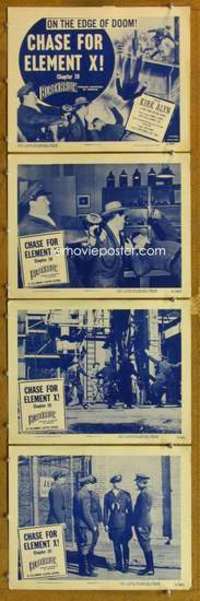 p823 BLACKHAWK 4 Chap 10 movie lobby cards '52 serial from comic book!