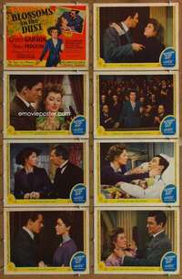 p125 BLOSSOMS IN THE DUST 8 movie lobby cards '41 Greer Garson, Pidgeon