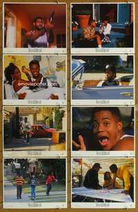 p133 BOYZ N THE HOOD 8 movie lobby cards '91 Fishburne, Gooding