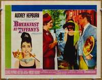 p060 BREAKFAST AT TIFFANY'S movie lobby card #8 '61 Hepburn peering!