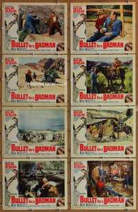 p137 BULLET FOR A BADMAN 8 movie lobby cards '64 Audie Murphy, McGavin