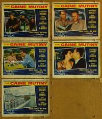 p735 CAINE MUTINY 5 movie lobby cards '54 Humphrey Bogart, Ferrer