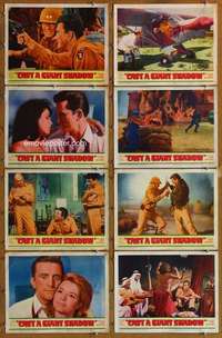 p141 CAST A GIANT SHADOW 8 movie lobby cards '66 Kirk Douglas, Wayne