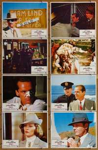 p151 CHINATOWN 8 movie lobby cards '74 Jack Nicholson, Roman Polanski