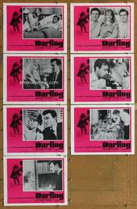 p508 DARLING 7 movie lobby cards '64 Julie Christie, Dirk Bogarde