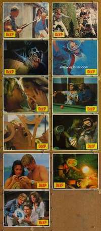 p066 DEEP 11 movie lobby cards '77 Jacqueline Bisset, Nick Nolte, Shaw