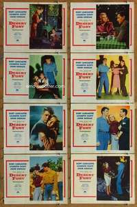 p171 DESERT FURY 8 movie lobby cards R58 Burt Lancaster, Liz Scott