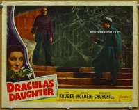 p006 DRACULA'S DAUGHTER movie lobby card #4 R49 cool moody spider webs!