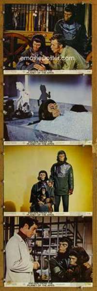 p832 ESCAPE FROM THE PLANET OF THE APES 4 color 11x14 movie stills '71