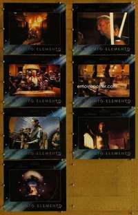p518 FIFTH ELEMENT 7 Spanish/U.S. movie lobby cards '97 Bruce Willis, Jovovich