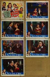 p521 FOR THE LOVE OF MARY 7 movie lobby cards '48 Deanna Durbin, O'Brien