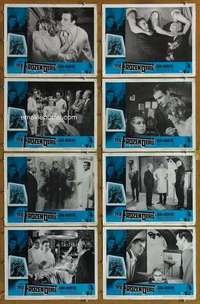 p201 FROZEN DEAD 8 movie lobby cards '66 Dana Andrews, icy graves!