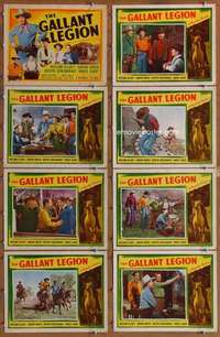 p202 GALLANT LEGION 8 movie lobby cards '48 William Wild Bill Elliott!