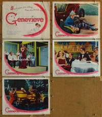 p754 GENEVIEVE 5 movie lobby cards '54 English car racing classic!