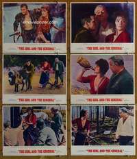 p644 GIRL & THE GENERAL 6 movie lobby cards '67 Rod Steiger, Lisi