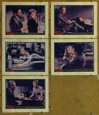 p755 GIRL OF THE NIGHT 5 movie lobby cards '60 prostitute Anne Francis!