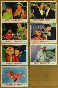 p523 GLASS BOTTOM BOAT 7 int'l movie lobby cards '66 Day, Lace Panties!