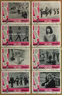 p207 GO GO MANIA 8 movie lobby cards '65 early rock and rollers!