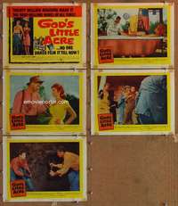 p757 GOD'S LITTLE ACRE 5 movie lobby cards '58 Robert Ryan, Tina Louise