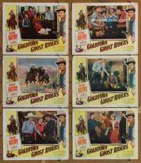p646 GOLDTOWN GHOST RIDERS 6 movie lobby cards '53 Gene Autry, Smiley
