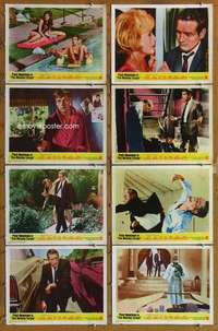 p225 HARPER 8 int'l movie lobby cards '66 Paul Newman, Lauren Bacall