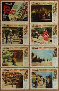 p231 HELL BENT FOR LEATHER 8 movie lobby cards '60 Audie Murphy, Farr