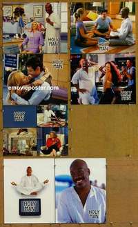 p532 HOLY MAN 7 movie lobby cards '98 Eddie Murphy, Jeff Goldblum