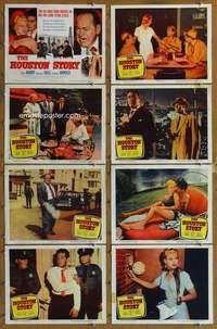 p243 HOUSTON STORY 8 movie lobby cards '55 Gene Barry, William Castle
