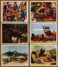 p654 HOW THE WEST WAS WON 6 int'l movie lobby cards '64 John Ford epic!