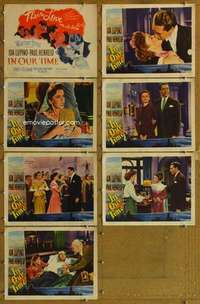 p535 IN OUR TIME 7 movie lobby cards '44 Ida Lupino, Paul Henreid