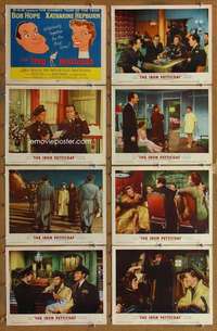p249 IRON PETTICOAT 8 movie lobby cards '56 Bob Hope, Kate Hepburn