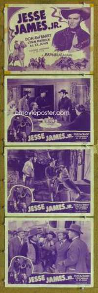 p842 JESSE JAMES JR 4 movie lobby cards R48 Don Red Barry, Lynn Merrick