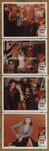 p845 JUKE GIRL 4 movie lobby cards R56 Ann Sheridan, Ronald Reagan
