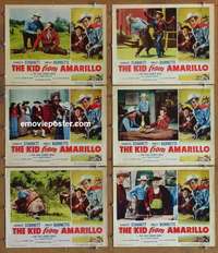 p661 KID FROM AMARILLO 6 movie lobby cards '51 Starrett, Durango Kid!