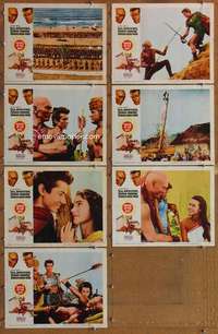 p538 KINGS OF THE SUN 7 movie lobby cards '64 Yul Brynner, Chakiris