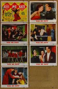 p539 KISS ME KATE 7 movie lobby cards '53 Kathryn Grayson, Keel