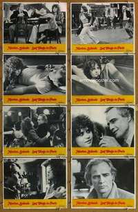p269 LAST TANGO IN PARIS 8 int'l movie lobby cards '73 Marlon Brando