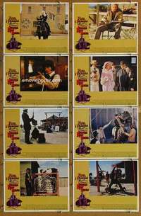 p272 LIFE & TIMES OF JUDGE ROY BEAN 8 movie lobby cards '72 Paul Newman