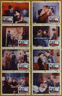 p299 MOBS INC 8 movie lobby cards '56 Reed Hadley, Marjorie Reynolds