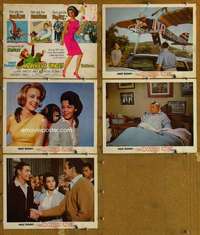 p772 MONKEY'S UNCLE 5 movie lobby cards '65 Annette Funnicello w/ape!