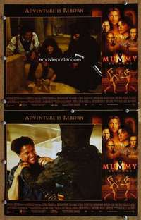 s013 MUMMY RETURNS 2 movie lobby cards '01 Brendan Fraser, Weisz